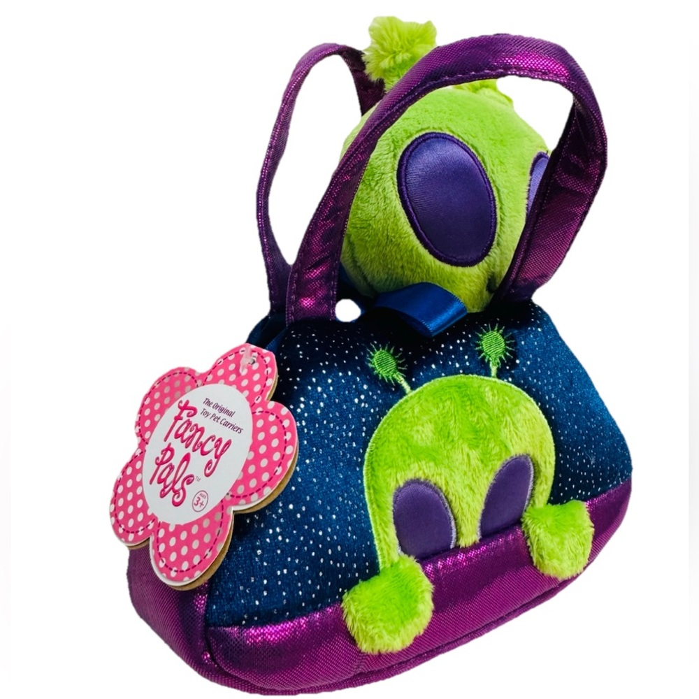 Pet Carrier Fancy Pals - Peek-A-Boo Alien 7” Soft Plush Toy Green NEW! - Picture 4 of 8